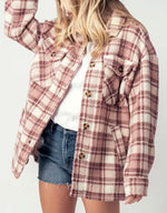 Load image into Gallery viewer, Pink Plaid Shacket
