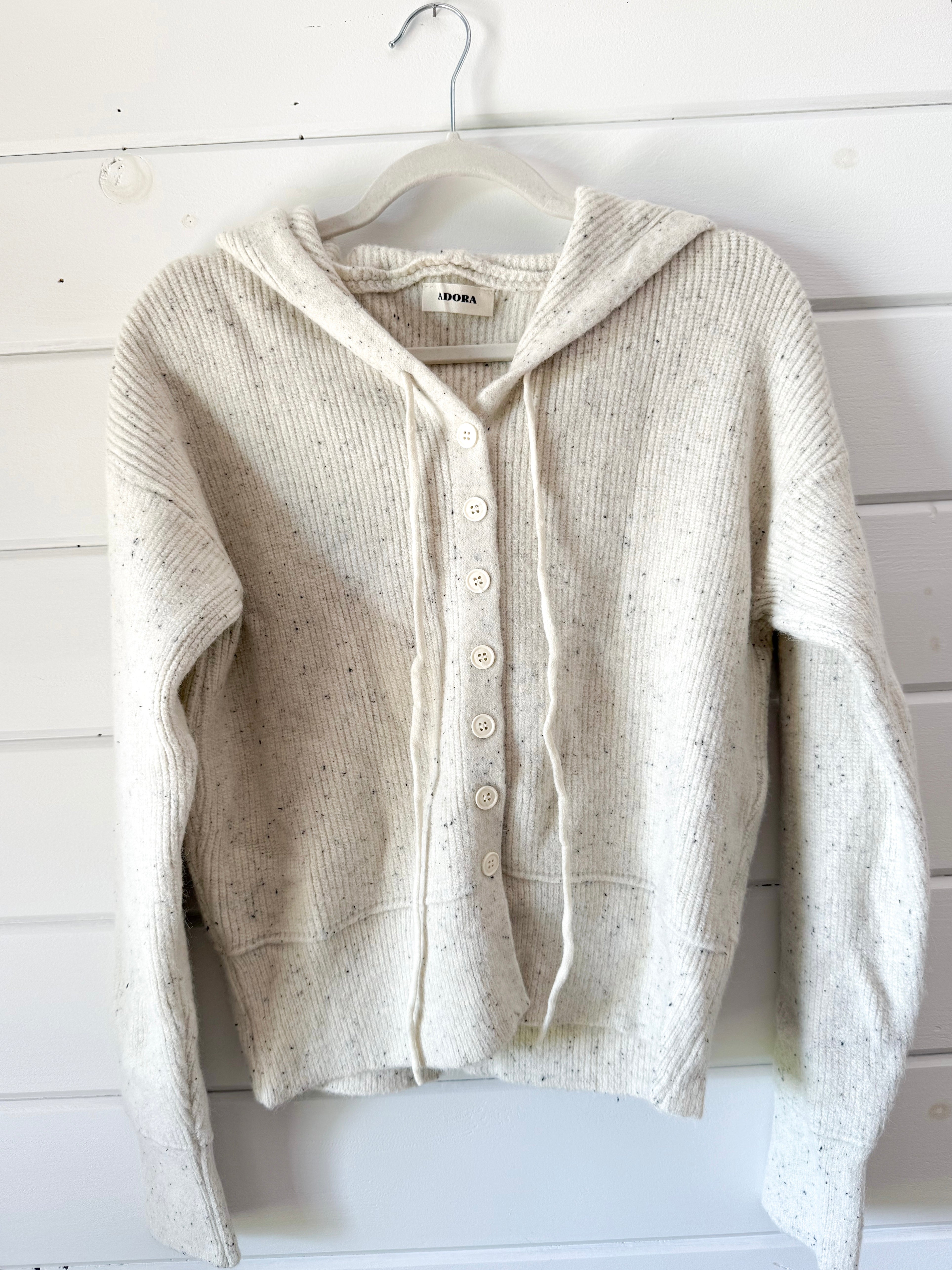 Button Up Hoodie Cardigan