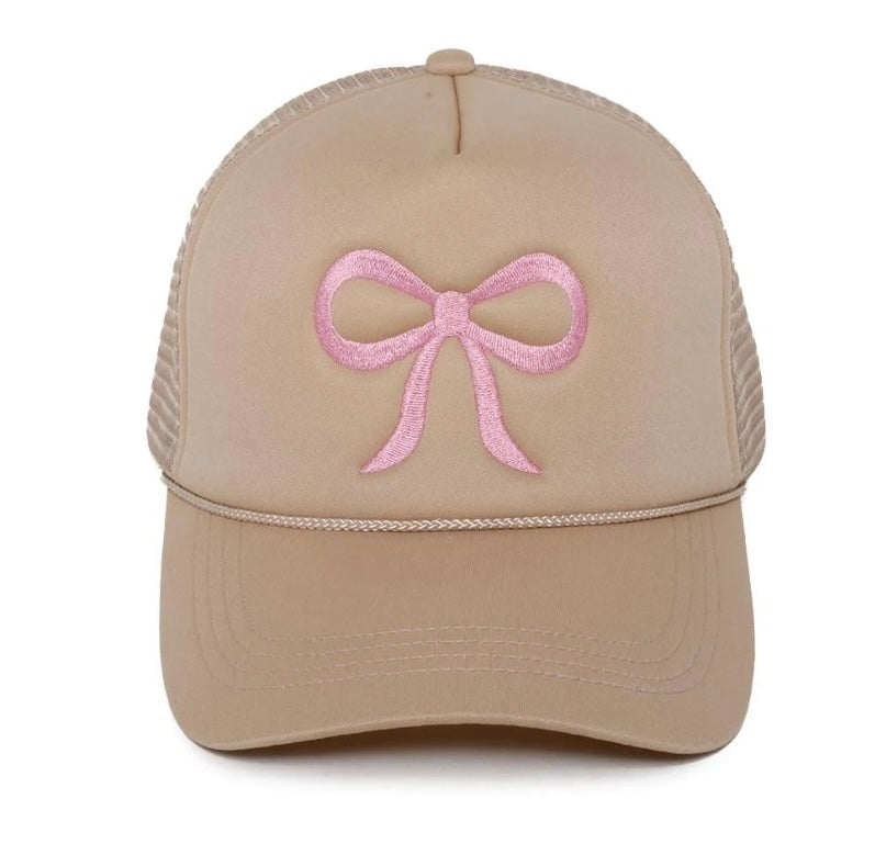 Bow Embroidered Hat