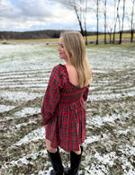 Load image into Gallery viewer, Holiday Plaid Smocked Dress
