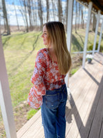 Load image into Gallery viewer, Peachy Floral Blouse
