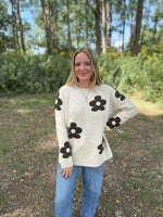 Load image into Gallery viewer, Floral Knit Sweater
