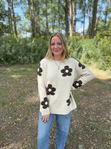 Floral Knit Sweater
