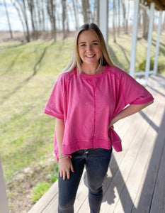 Fuchsia Crewneck Tee