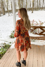 Load image into Gallery viewer, Chestnut Floral Dress
