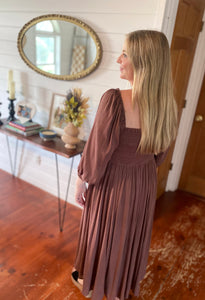 Mocha Smocked Dress