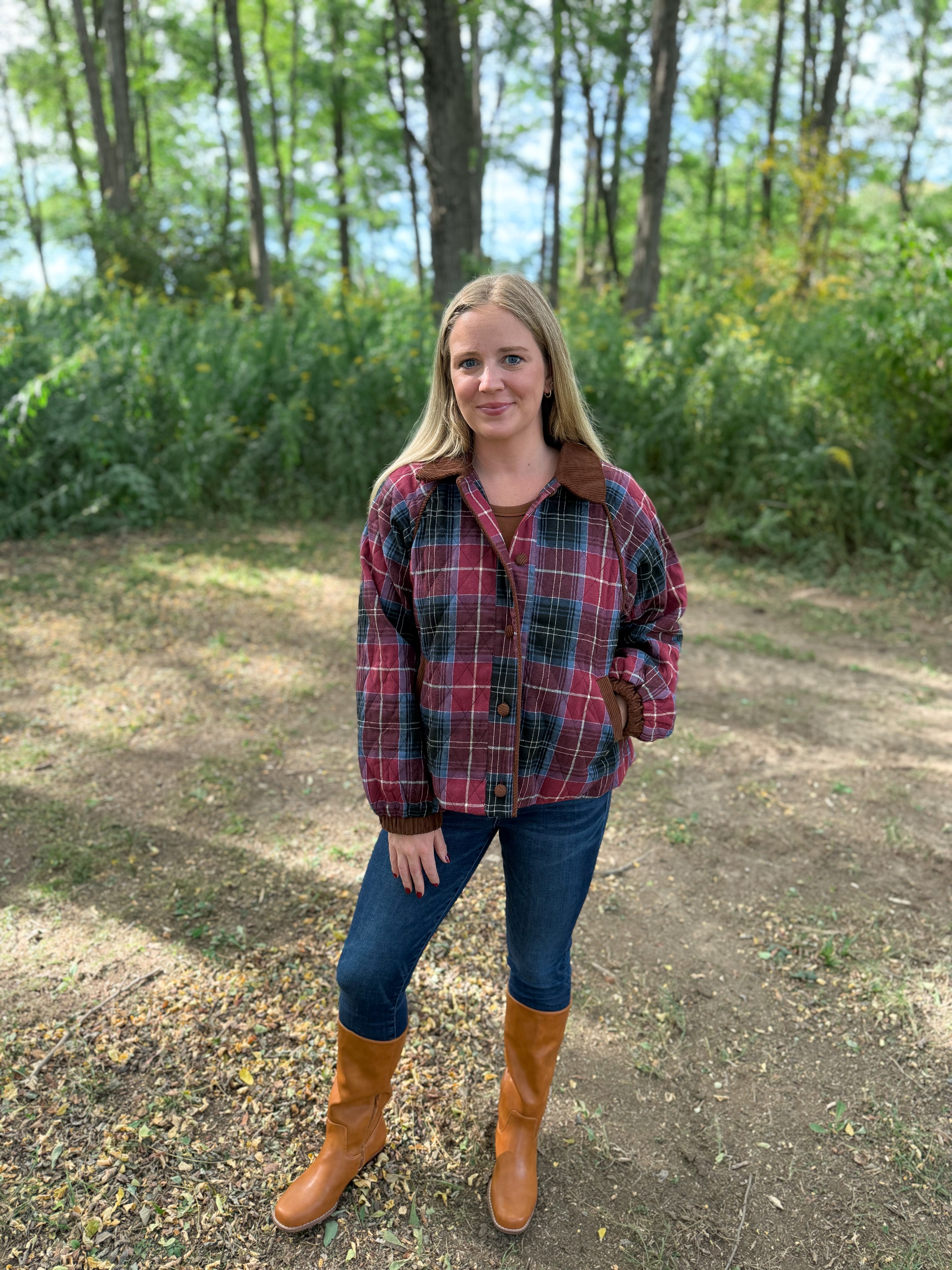 Mulberry Plaid Jacket