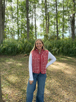 Load image into Gallery viewer, Strawberry Checkered Vest
