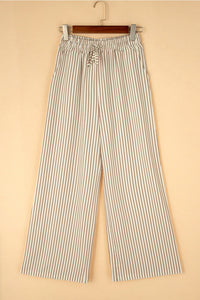 Khaki Striped Pants
