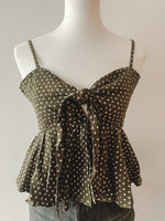 Load image into Gallery viewer, Olive Tie Front Top
