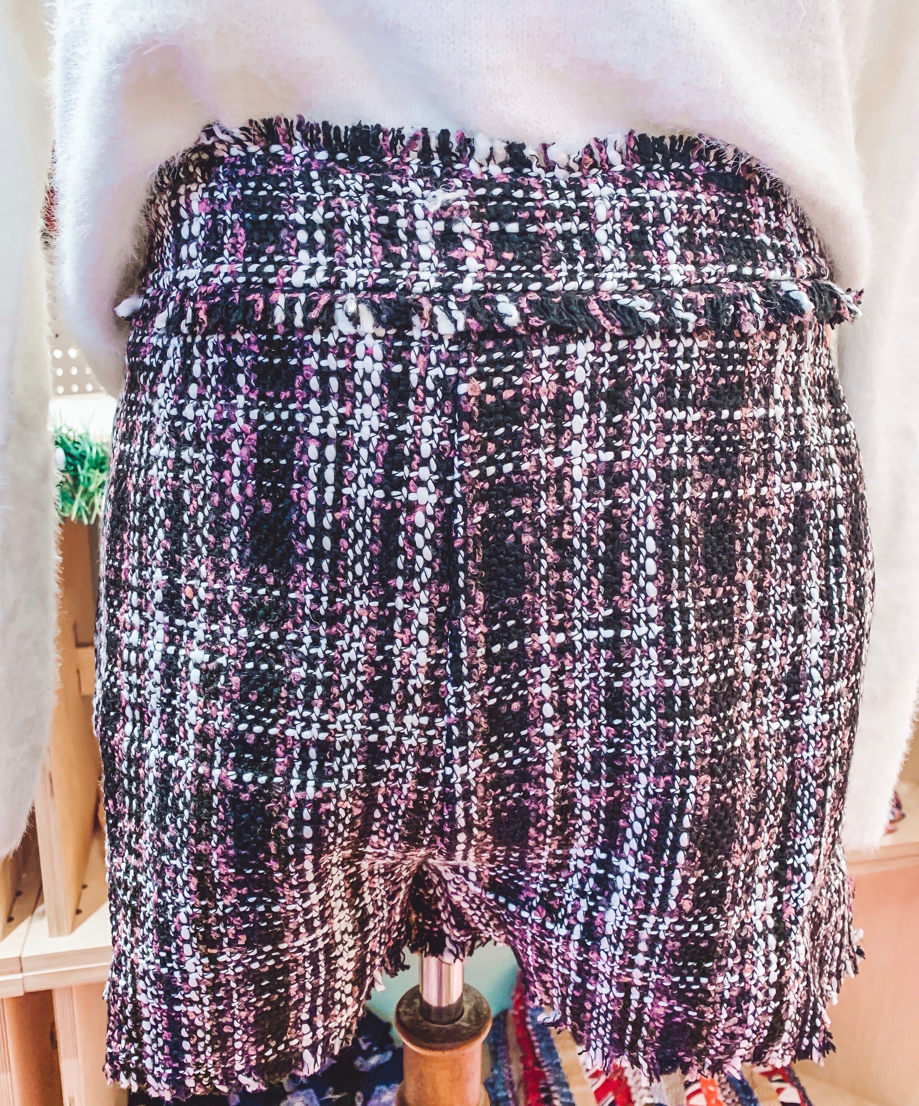 Tweed Plaid Shorts