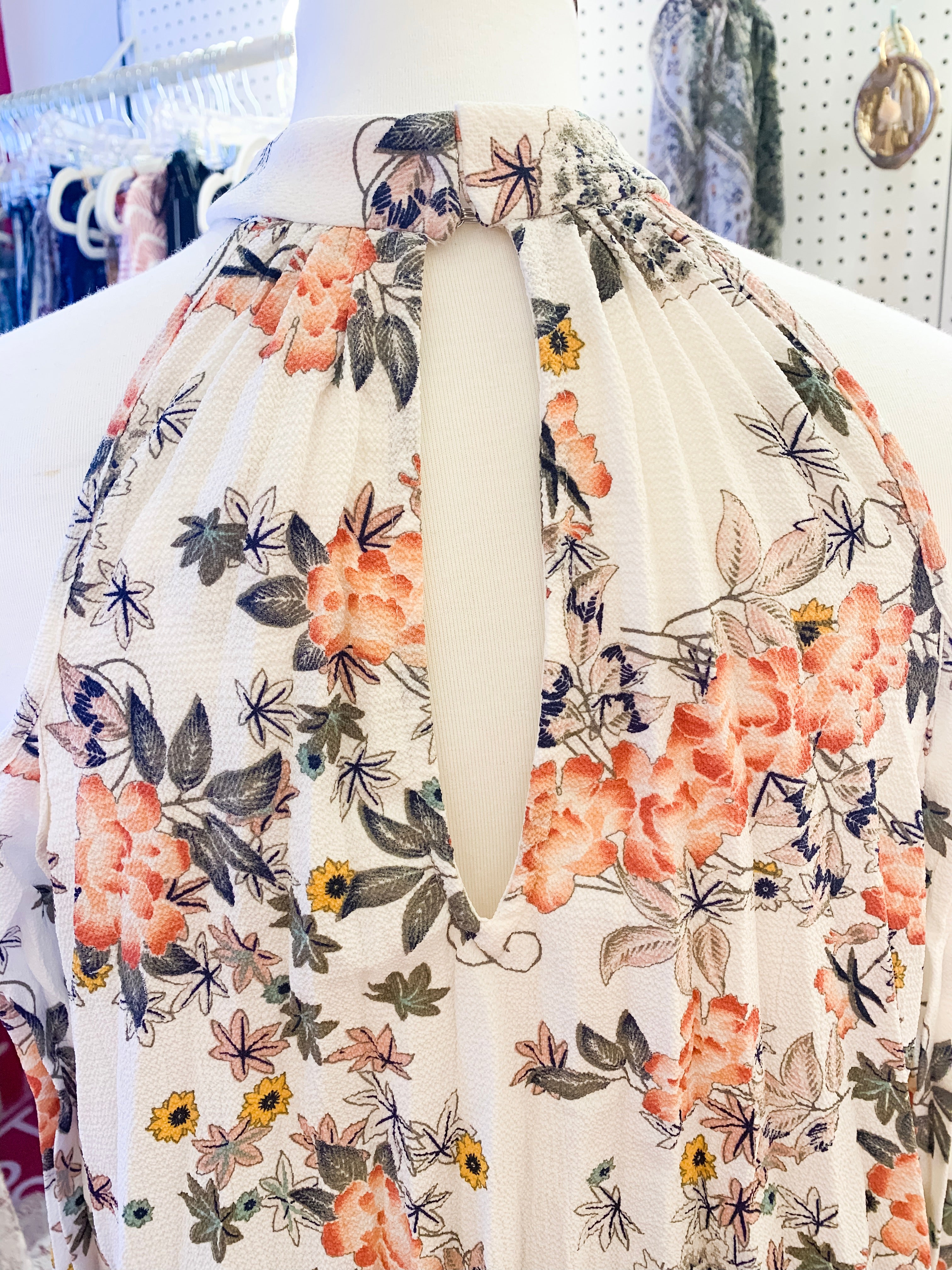 Fall Floral OTS Blouse