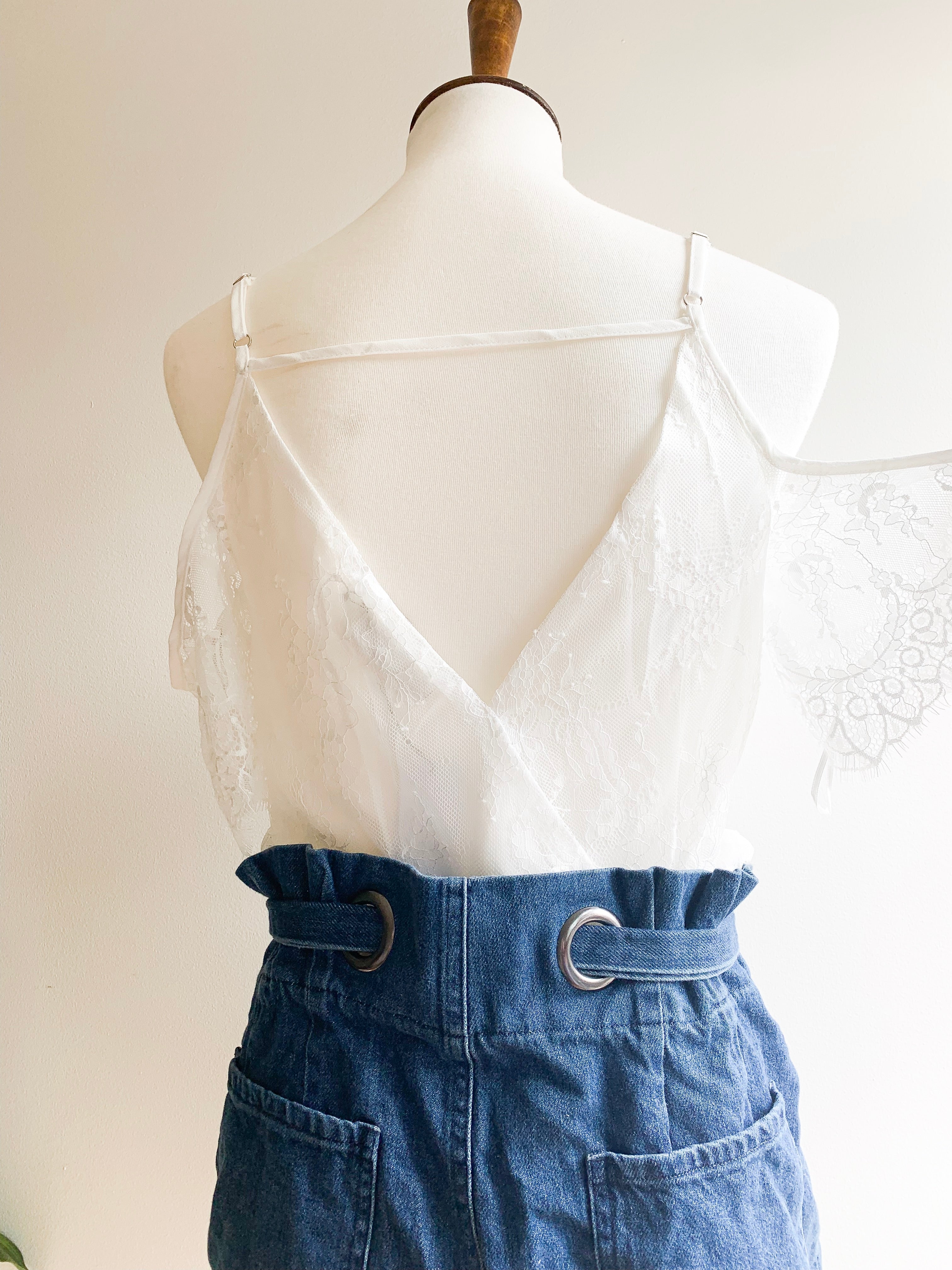 In a Dream White Lace Bodysuit