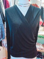 Load image into Gallery viewer, Black Shimmer Blouse
