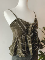 Load image into Gallery viewer, Olive Tie Front Top
