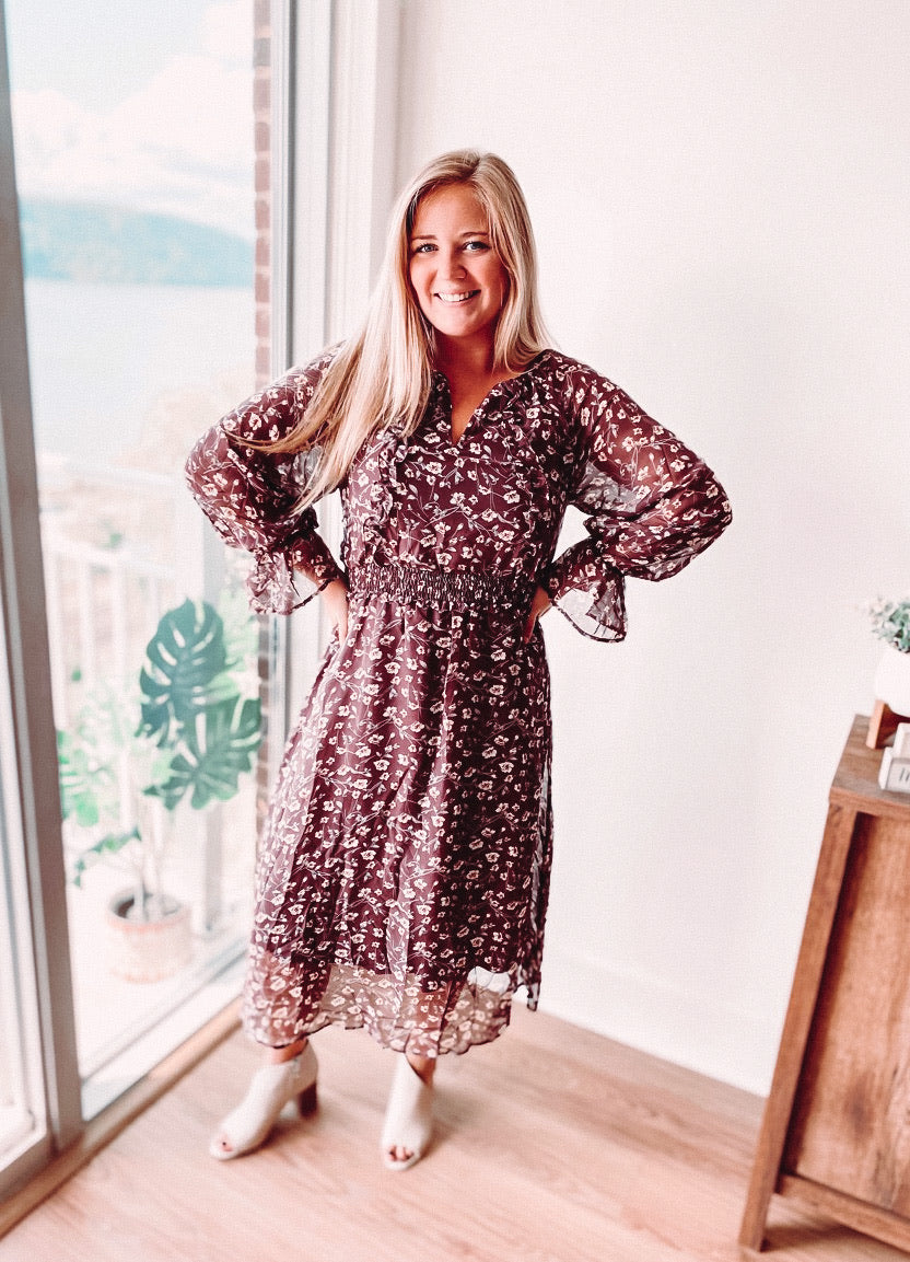 Plum Midi Dress