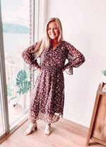 Load image into Gallery viewer, Plum Midi Dress
