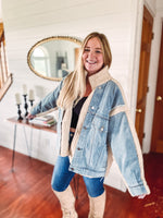 Load image into Gallery viewer, Denim Sherpa Jacket
