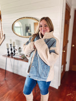 Load image into Gallery viewer, Denim Sherpa Jacket
