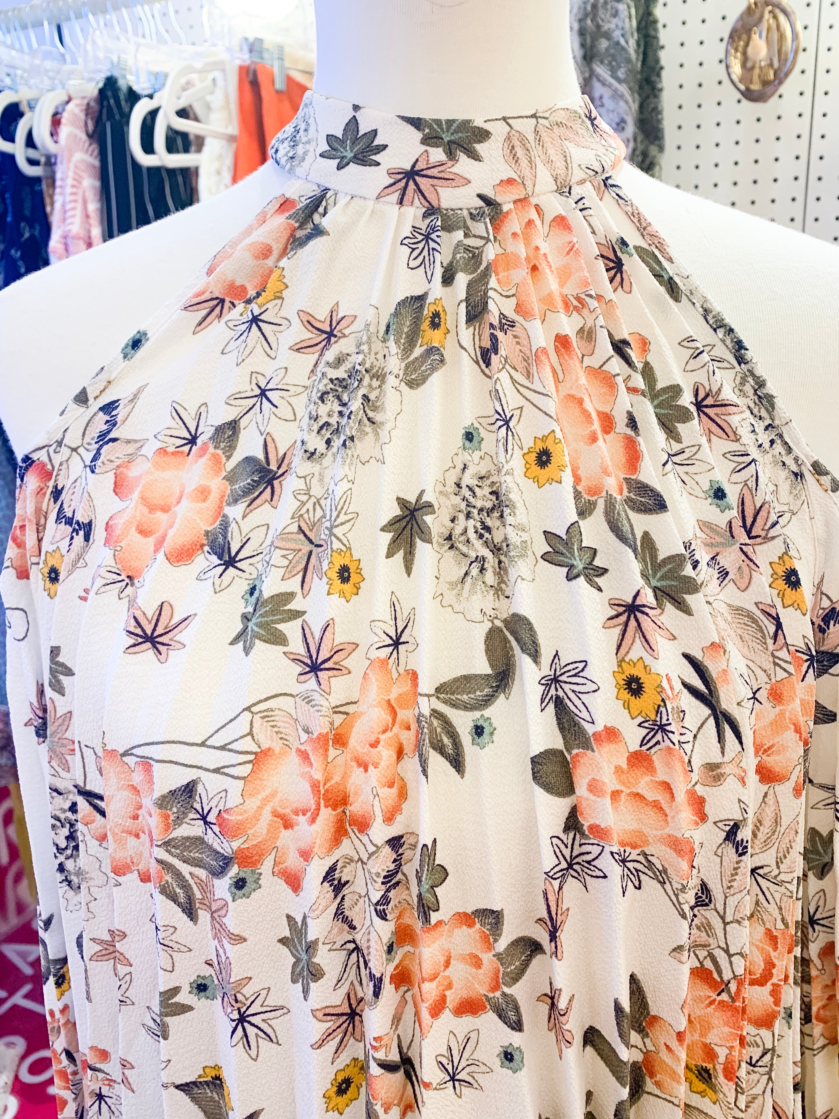 Fall Floral OTS Blouse