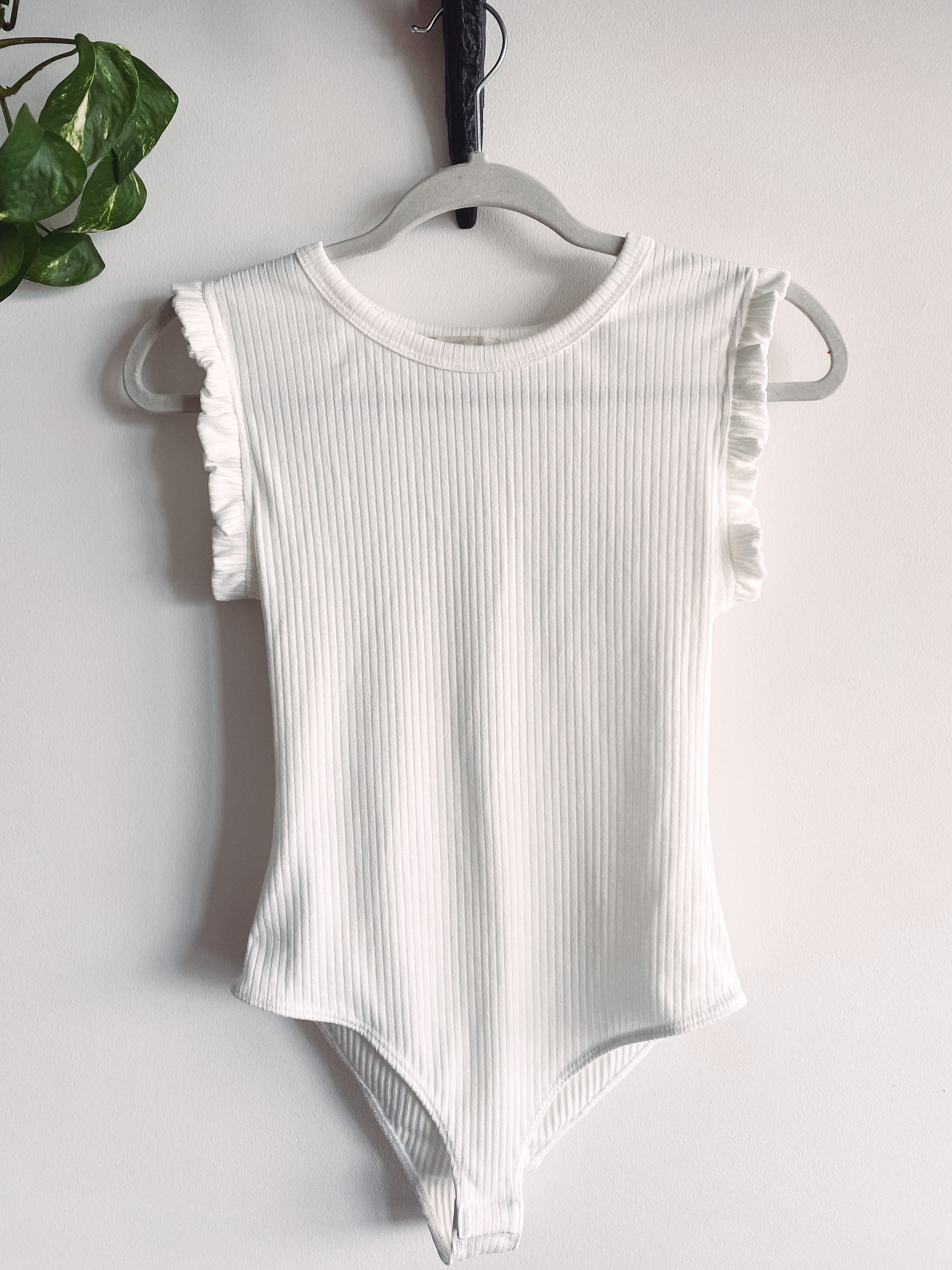 White Frills Bodysuit