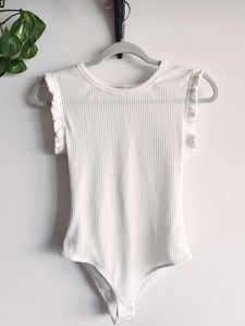 White Frills Bodysuit