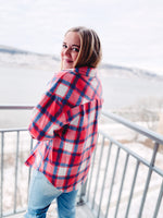 Load image into Gallery viewer, Poppy Flannel Shirt Jacket
