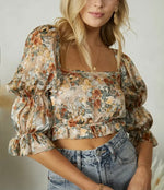 Load image into Gallery viewer, Floral Silky Blouse
