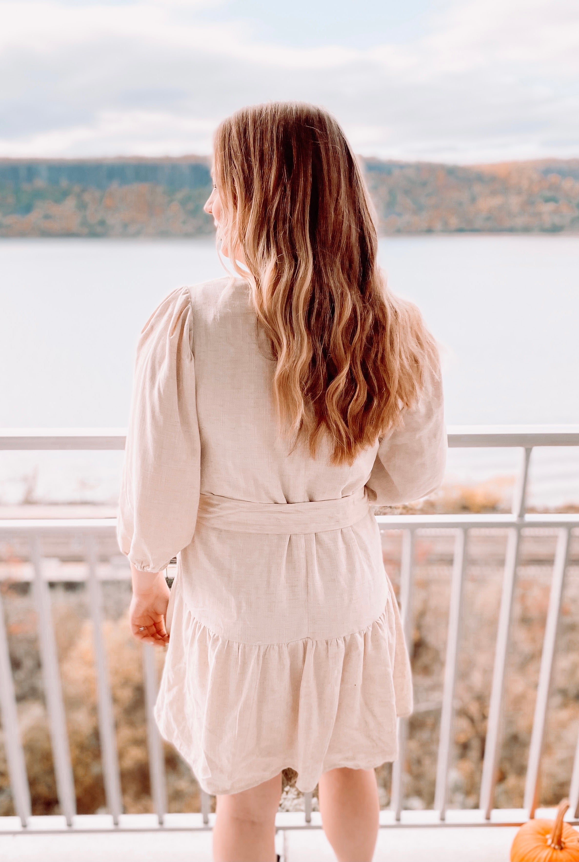 Winter White Belted Dress