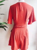 Load image into Gallery viewer, Paprika Button Down Romper

