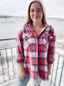 Poppy Flannel Shirt Jacket