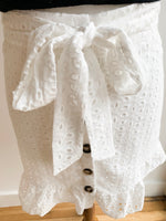 Load image into Gallery viewer, White Eyelet Skirt

